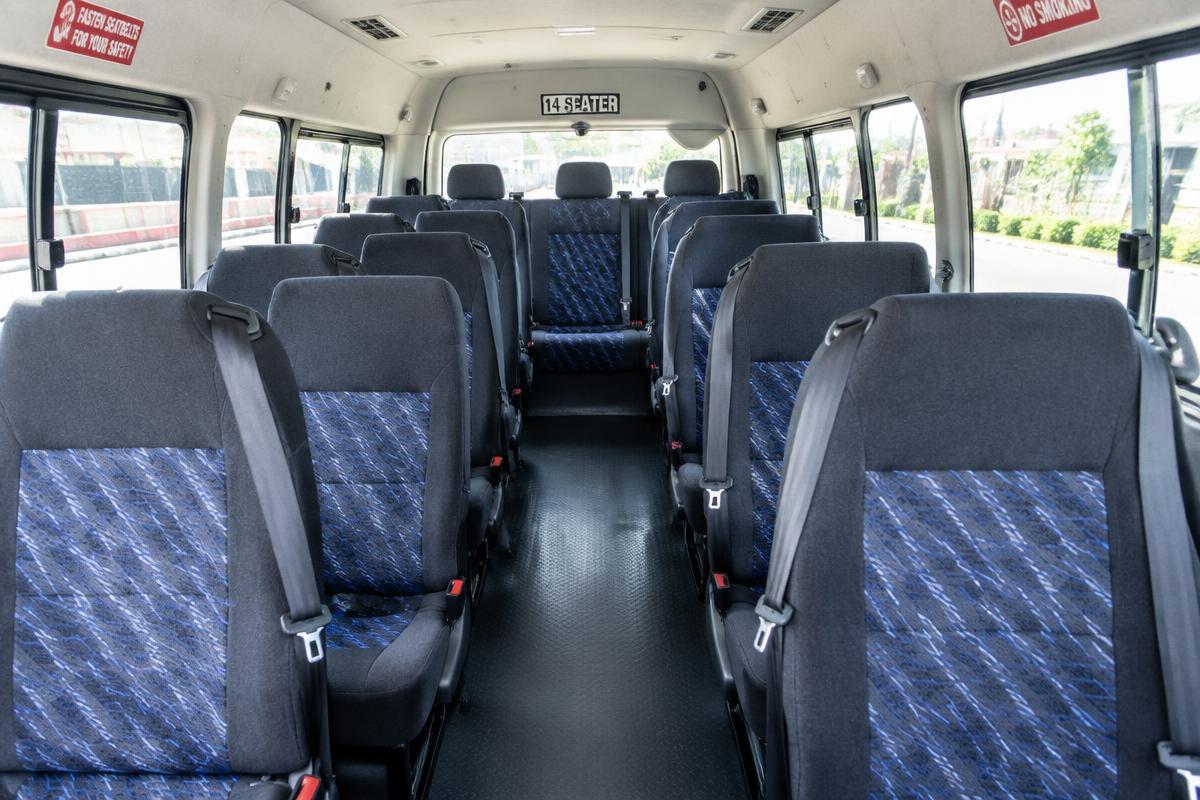 14-Seater Regular shuttle interior